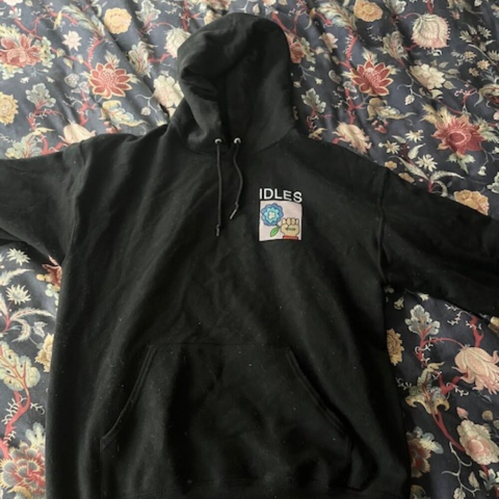 IDLES Hoodie Black, Size Large